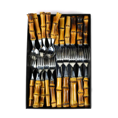 Laguiole Jean Dubost Bamboo Flatware (Set of 16)