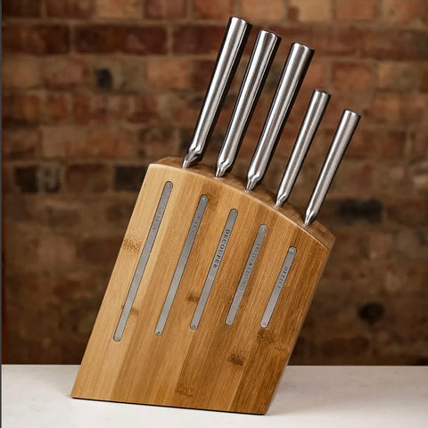 Laguiole Jean Dubost Kimono Bamboo Bloc Kitchen Knives (Set of 5)