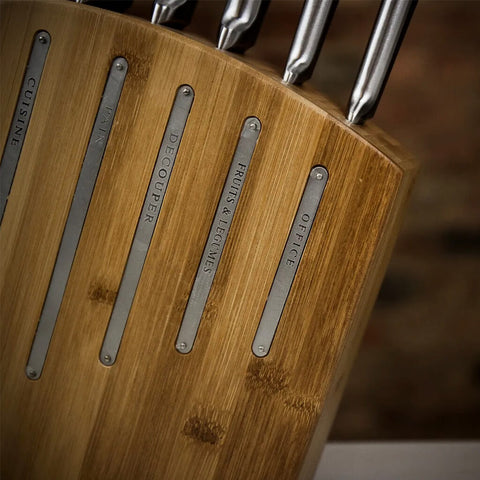 Laguiole Jean Dubost Kimono Bamboo Bloc Kitchen Knives (Set of 5)